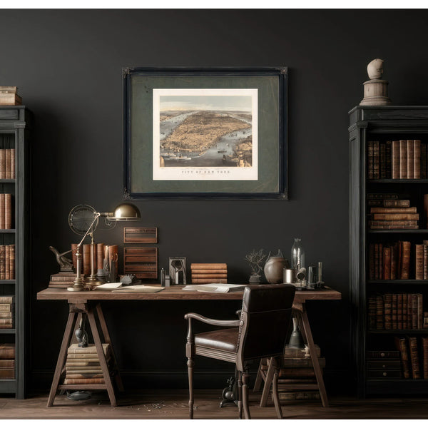 City of New York 1856 — Framed Wall Art Room View | Bella Frye