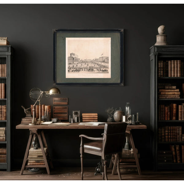 Funeral Obsequies of the Late President Abraham Lincoln Columbus Ohio April — Framed Wall Art Room View | Bella Frye
