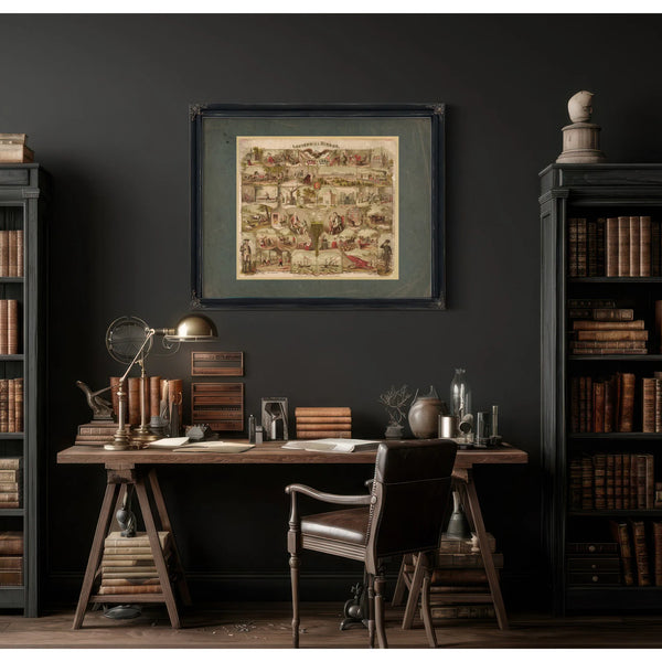 Centennial Mirror 19th Century — Framed Wall Art Room View | Bella Frye