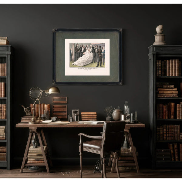 Death of John Quincy Adams at the Us Capitol Feby 23d 1848 1848 — Framed Wall Art Room View | Bella Frye