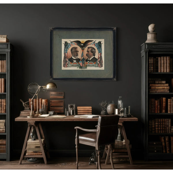 for President James G Blaine for Vice President John a Logan 1884 — Framed Wall Art Room View | Bella Frye