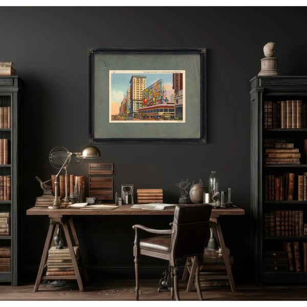 Electric Dreams of the Great White Way Times Square Nocturne — Framed Wall Art Room View | Bella Frye