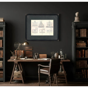 The Keepers Blueprint Fishing Battery Light Station Engineering Drawings — Framed Wall Art Room View | Bella Frye