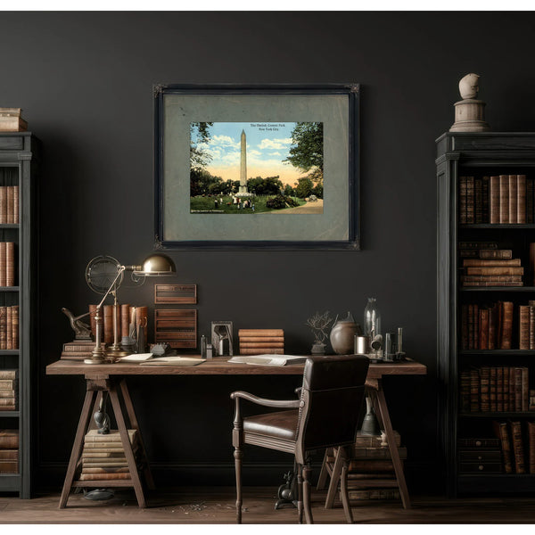 Cleopatras Needle the Egyptian Enigma in the American Garden — Framed Wall Art Room View | Bella Frye