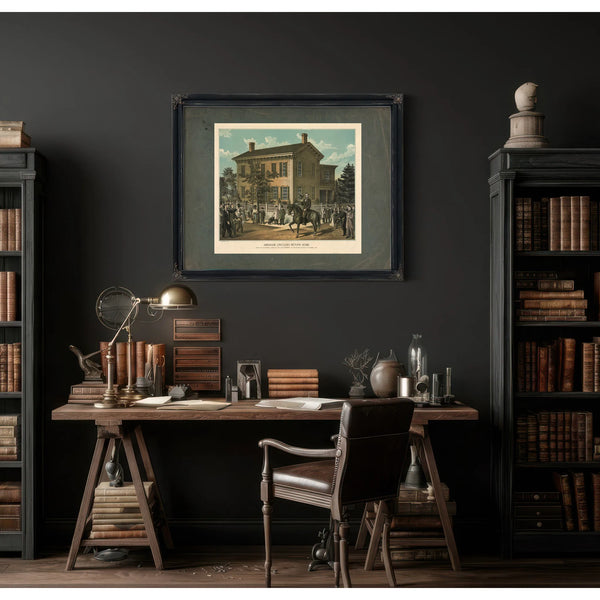 Abraham Lincolns Return Home After His Successful Campaign for the Presidency — Framed Wall Art Room View | Bella Frye