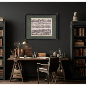 Destruction of San Francisco by Earthquake Fire 19th Century — Framed Wall Art Room View | Bella Frye