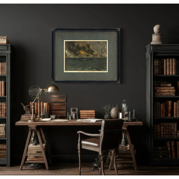 Bombardment of Fort Sumter Charleston Harbor_ 12th 13th of April 1861 1861 — Framed Wall Art Room View | Bella Frye