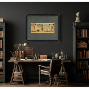 Full Ticket for the November 26 1938 Pittsburgh Versus Duke Football Game — Framed Wall Art Room View | Bella Frye