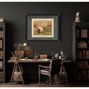 Battle of the Monitor and Merrimac 1889 — Framed Wall Art Room View | Bella Frye