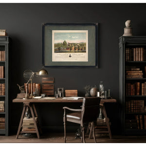 a View of the Birth Place of Robert Fulton Lancaster County State of Pennsylv — Framed Wall Art Room View | Bella Frye