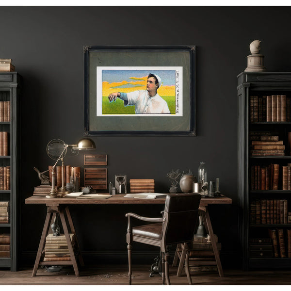 E92 Dockman and Sons Christy Mathewson — Framed Wall Art Room View | Bella Frye