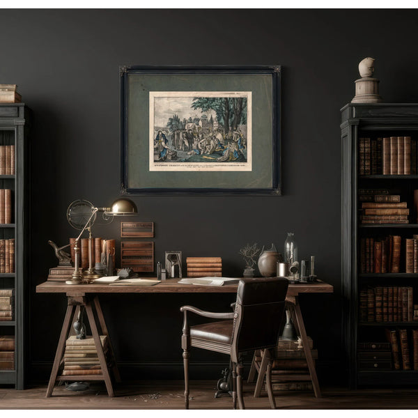 William Penns Treaty With the Indians When He Founded the Province of Pennsyl — Framed Wall Art Room View | Bella Frye