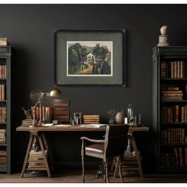 Chappaqua Farm West Chester County Ny the Residence of the Hon Horace Greely — Framed Wall Art Room View | Bella Frye