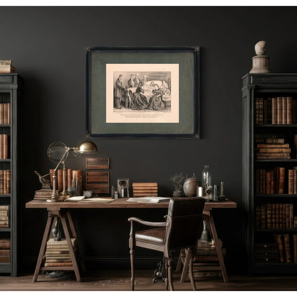 Death of the Hon Andrew Johnson Us Senator From Tennessee and Ex President O — Framed Wall Art Room View | Bella Frye