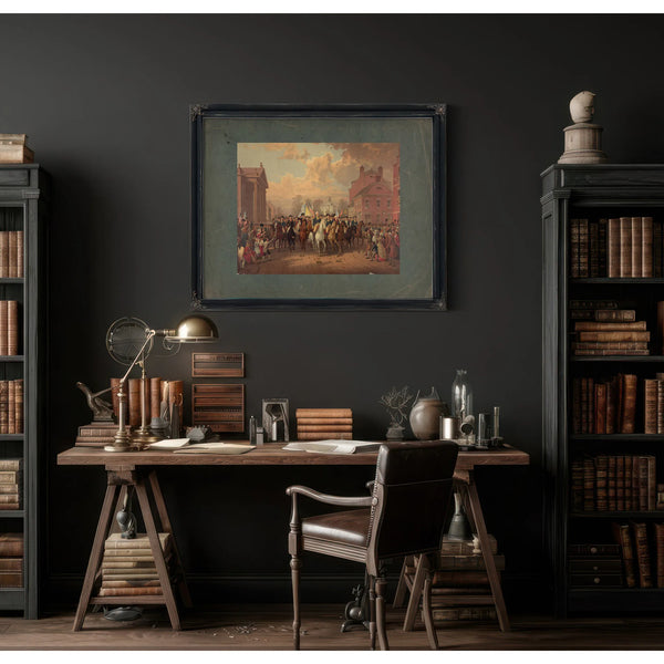 Evacuation Da and Washingtons Triumphal Entry in New York City Nov 25th 1783 1 — Framed Wall Art Room View | Bella Frye