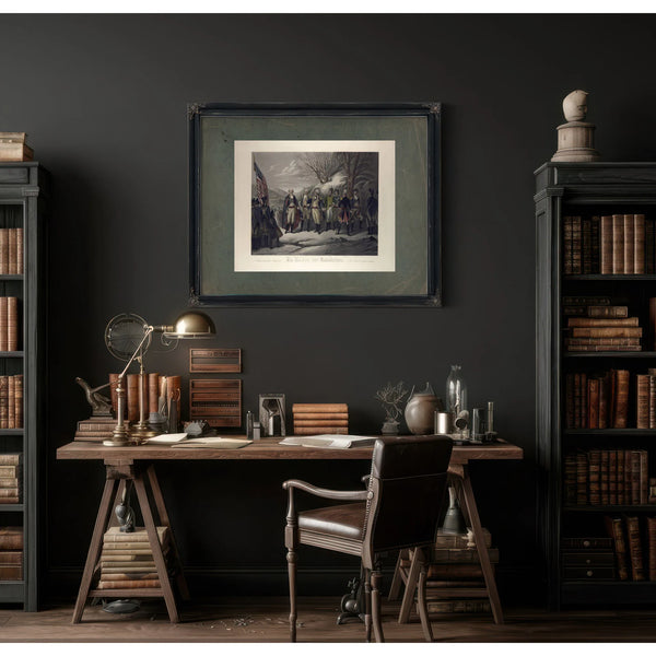 General Washington Standing With Johann De Kalb Baron Von Steuben Kazimierz — Framed Wall Art Room View | Bella Frye