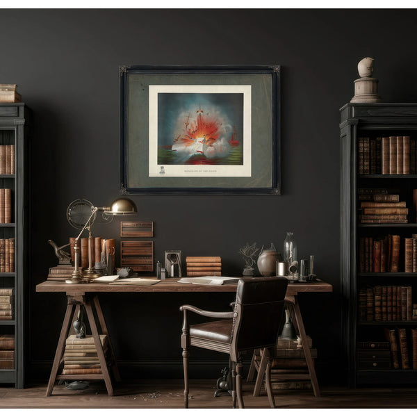 Explosion of the Maine 1898 — Framed Wall Art Room View | Bella Frye