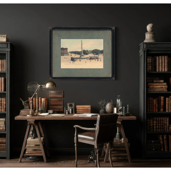 Columbus Circle Gilded Age Crossroads at the Edge of Central Park — Framed Wall Art Room View | Bella Frye