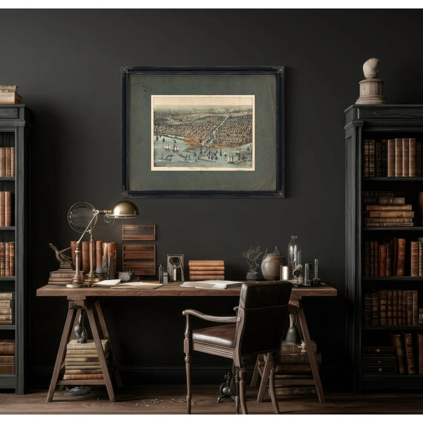 Chicago as it Was — Framed Wall Art Room View | Bella Frye