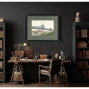 The Iron Crossing at Blackwells Island — Framed Wall Art Room View | Bella Frye