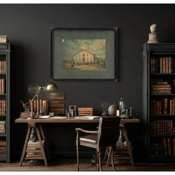 Armory of First City Troop Escorted Washington and Every President Since 186 — Framed Wall Art Room View | Bella Frye