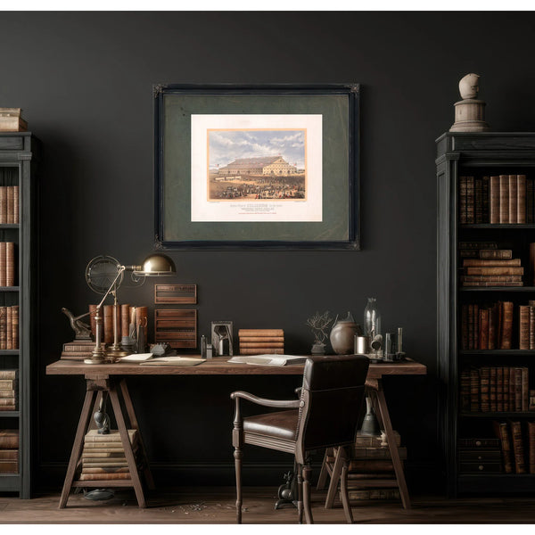 Exterior View of Coliseum for the Grand National Peace Jubilee Boston Mass J — Framed Wall Art Room View | Bella Frye