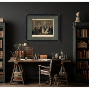 Franklins Reception at the Court of France 1778 Respectfully Dedicated to Th — Framed Wall Art Room View | Bella Frye
