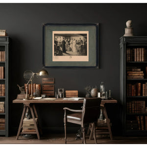 a Colonial Wedding the Marriage of Dr Francis Le Baron and Mary Wilder Plymou — Framed Wall Art Room View | Bella Frye