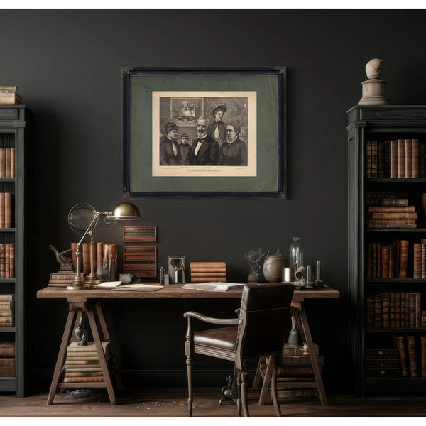 Jefferson Davis and Family 189 — Framed Wall Art Room View | Bella Frye