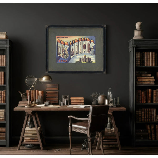 Iowa Des Moines — Framed Wall Art Room View | Bella Frye