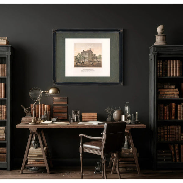 Home of Abraham Lincoln Springfield Ills 186 1865 187 — Framed Wall Art Room View | Bella Frye
