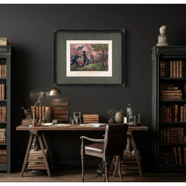 Death of Col Edward D Baker_ at the Battle of Balls Bluff Near Leesburg Va O — Framed Wall Art Room View | Bella Frye