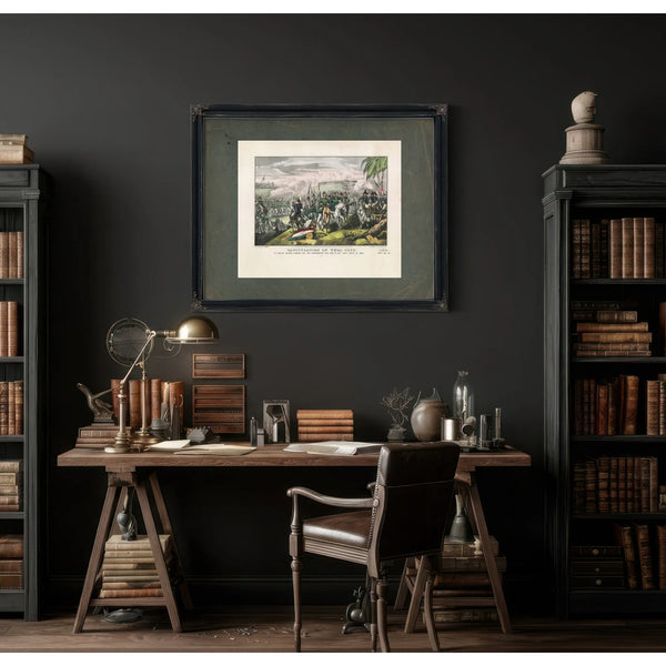 Capitulation of Vera Cruz the Mexican Soldiers Marching Out and Surrendering — Framed Wall Art Room View | Bella Frye
