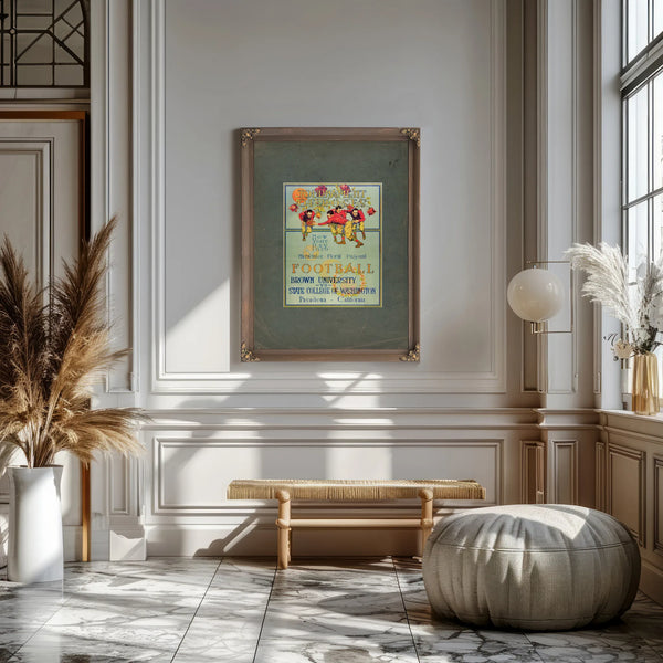 Tournament of Roses Football Program — Framed Wall Art Room View | Bella Frye