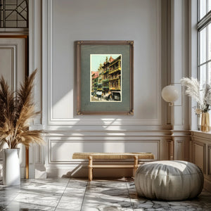 The Gilded Balconies of Mott Street — Framed Wall Art Room View | Bella Frye