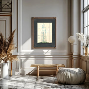 The Keepers Vigil Minots Ledge Lighthouse Blueprintb — Framed Wall Art Room View | Bella Frye