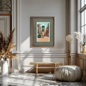 The Bronze Sentinel of Fifth Avenue — Framed Wall Art Room View | Bella Frye