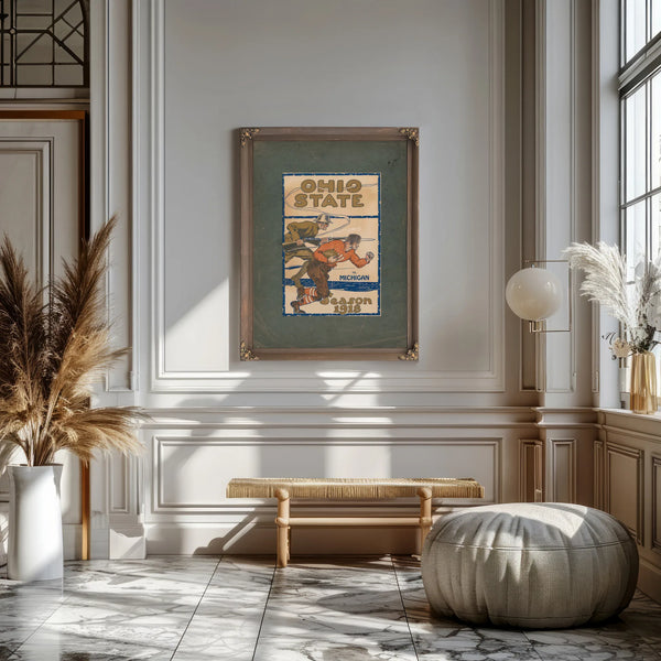 Michigan Ohio State Football Program — Framed Wall Art Room View | Bella Frye