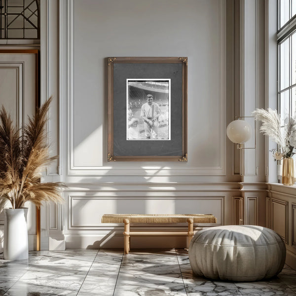 Babe Ruth New York Al Baseball — Framed Wall Art Room View | Bella Frye
