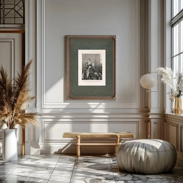 The President and Mrs Hayes 19th Century — Framed Wall Art Room View | Bella Frye