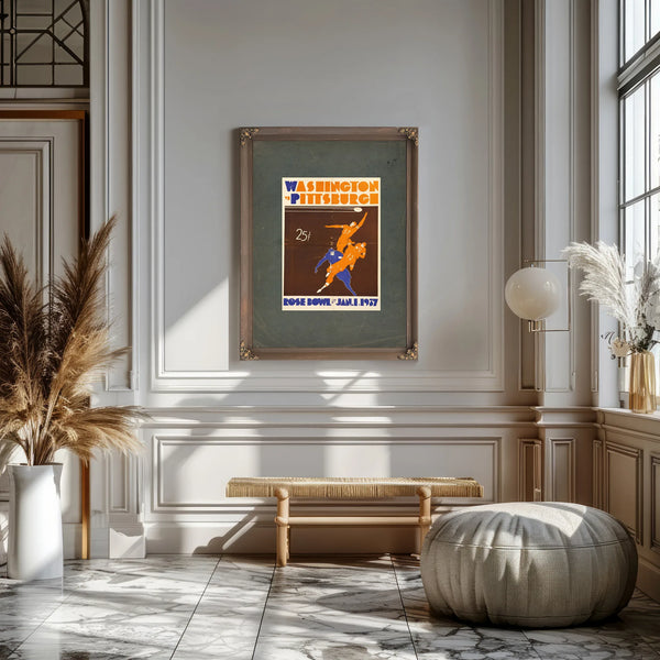 Rose Bowl Outlaw Football Program for the University of Washington — Framed Wall Art Room View | Bella Frye