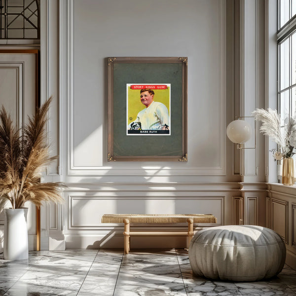 Goudey Sport Kings 2 Babe Ruth — Framed Wall Art Room View | Bella Frye
