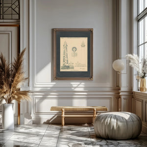 Sand Island Light Station Blueprint 8th District Engineering Drawings