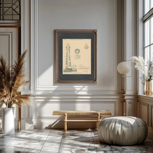 Sand Island Light Station Blueprint 8th District Engineering Drawings