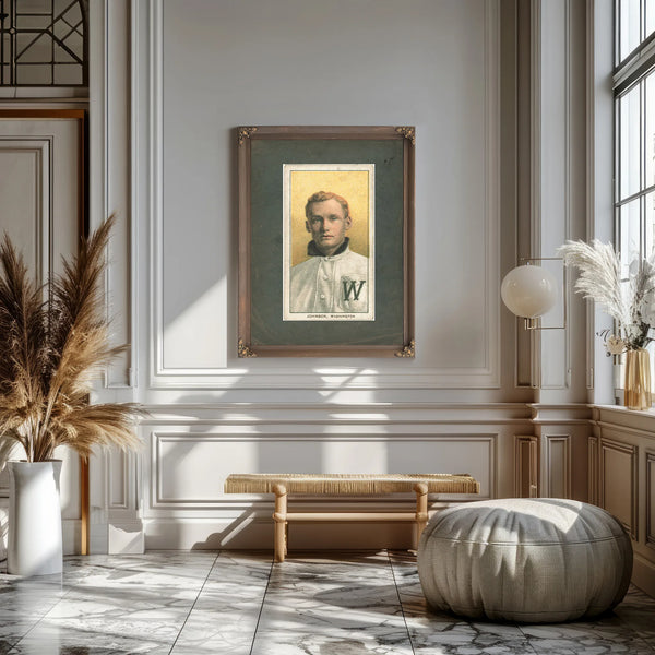 Walter Johnson Washington Nationals Baseball Card Portrait 9 — Framed Wall Art Room View | Bella Frye