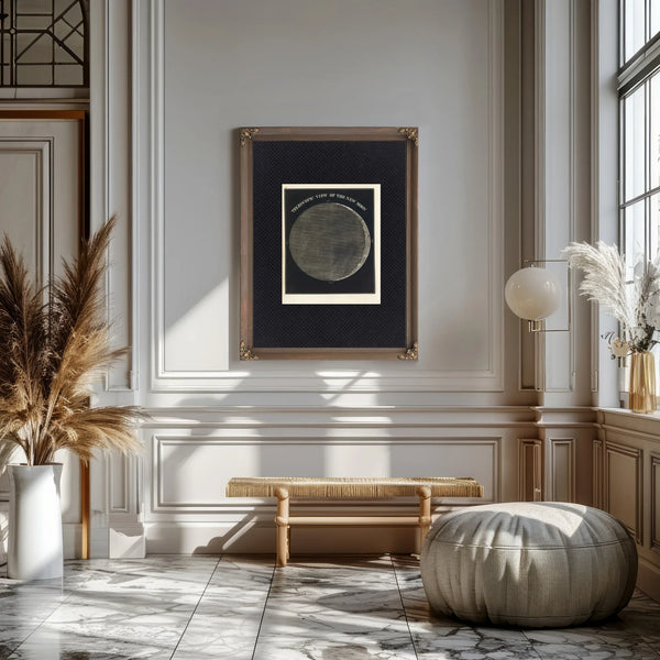 The Dark Side Revealed Smith's Lunar Shadow Study — Framed Wall Art Room View | Bella Frye