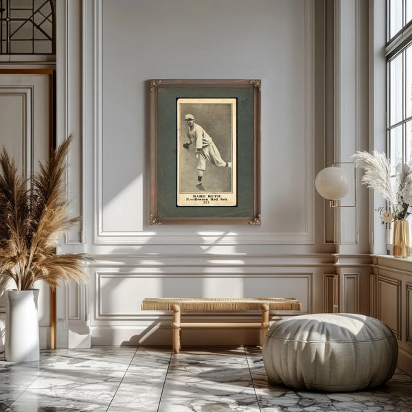D329 Weil Baking Babe Ruth Rookie — Framed Wall Art Room View | Bella Frye