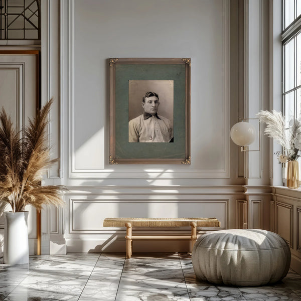 Honus Wagner Portrait — Framed Wall Art Room View | Bella Frye