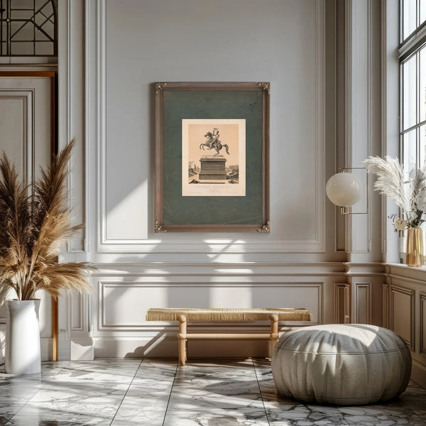 Jackson Monument in the City of Washington 1848 — Framed Wall Art Room View | Bella Frye