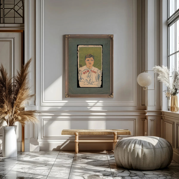 W515 Strip Card Babe Ruth — Framed Wall Art Room View | Bella Frye